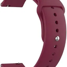 TRENDINGVIEW 22MM Soft Silicone wine red Straps with Double Loop 22 mm Silicone Watch Strap-image-67