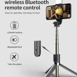 POZUB in tripods Selfie sticks & Monopods Mobile Stand With Fill Light + Pencil Pouch Tripod, Tripod Kit, Tripod Clamp, Tripod Bracket, Tripod Ball Head, Monopod Kit, Monopod image 5