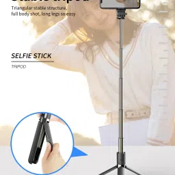 POZUB 3-in-1 Bluetooth Selfie Sticks with Remote Selfie Light,Tripod Stand+Carry Pouch Tripod, Tripod Kit, Tripod Clamp, Tripod Bracket, Tripod Ball Head, Monopod Kit, Monopod-14
