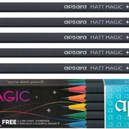 APSARA MATT Magic Extra Dark Pencil-Pack of 5 Pencil-16