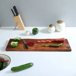wooden home Acacia Wood Live Edge Chopping Board in Natural Finish-picture-37