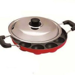 BAHURANI 12 Cavities Non Stick Appam Patra with Lid,Red (Paniyarrakal/Paniyaram/Appam Pan/Maker/Pan Cake Maker) Paniarakkal with Lid (Aluminium, Non-stick) Paniarakkal with Lid 1 L capacity 23 cm diameter-picture-21