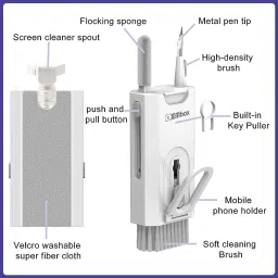 EMBox 8 in 1 Cleaning Kit Gadget Cleaner Kit for Smartphones Tablets Computer Airpods for Computers, Laptops, Mobiles image 2