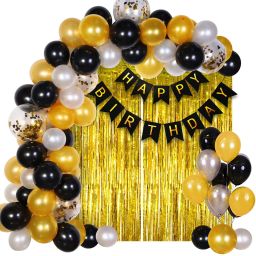 Solid Decoration Kit Blue Yellow Purple Green Pink Orange Foil Birthday Balloon-14