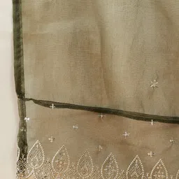 Sangria Embroidered Straight Kurta With Trouser & Dupatta Set image 3