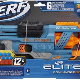 nerf Elite 2.0 Commander Rd-6 Blaster, 12 Darts, 6-Dart Rotating Drum Guns & Darts-picture-46