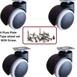 Nylon Caster Wheels Plate Type Furniture Caster Nylon Friction Rolling Cabinet-27