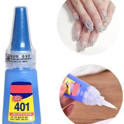 Nail Art Super Glue Clear Stronger 20g Bottle 401 Nail Glue Rapid Fix nail-16