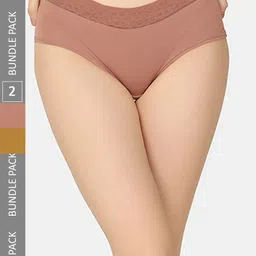 Da Intimo Pack Of 2 Organic Anti-Microbial Cotton Hipster Briefs-89