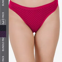 Docare Women Pack of 3 Printed Cotton Bikini Briefs-picture-18