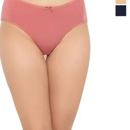 Clovia Women Pack Of 3 Cotton Mid-Rise Hipster Briefs-image-22