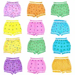 BAESD Kids Pack Of 12 Floral Printed Anti Microbial Pure Cotton Briefs 41_B.A.O_PO-12-36