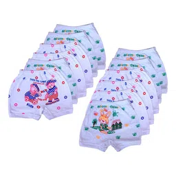 BAESD Kids Pack Of 12 Printed Cotton Basic Briefs-image-37