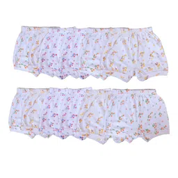 BAESD Kids Pack Of 12 Floral Printed Anti Microbial Pure Cotton Briefs 46_W.S.A.O_PO-12-36
