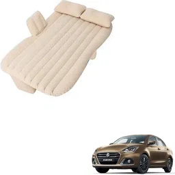 Multifunctional Inflatable Car Bed Mattress with Two Air Pillows-Air Bed with Pump Kit (Beige) for Maruti Swift Dzire Car Inflatable Bed-image-59