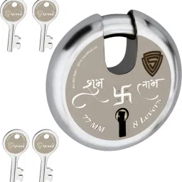 Heavy Duty Padlock 8 Lever 77MM Door Lock with 4Keys for Home Office & Gates 1pc Lock-picture-22
