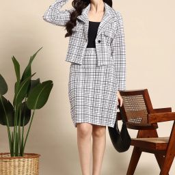 Top Skirt Co-ords Set with Blazer-image-1