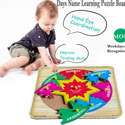 New Days Name Practice Boards Game Matching Week Days Name Learning Toys Puzzle-0