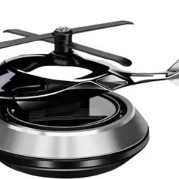 Helicopter Design Car Air Freshener Solar Energy Rotating function Decorative Showpiece - 11 cm-image-60