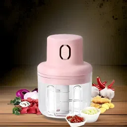 Mini Electric Vegetable Cutter, 250ml, Rechargeable, 45W, Multipurpose Electric Vegetable & Fruit Chopper-image-48