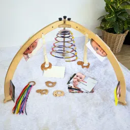 Wooden Baby Play Gym with 360° Circular Design For Full Play Access-image-18