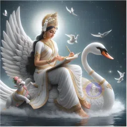 Rc Decor Maa Saraswati With Swan God Wall Poster for Pooja Room Living Room, Kids Room (Size - 30Cm X 45Cm) Vinyl-image-40