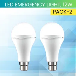 12W Rechargeable Inverter LED Bulb with Upto 4H.Power Cut Lighting Pack of_2A91 4 hrs Bulb Emergency Light-image-79
