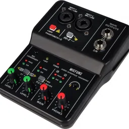 Mini 2 channel audio Mixer DJ console interface with 48V phantom power Audio Interface-27