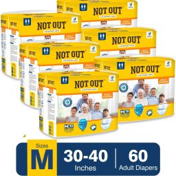 Adult Diaper Tape Style, Medium,Waist 70-125cm, Unisex, pack of 6 - M-55