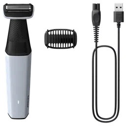 PHILIPS 3 Series Rechargeable Cordless Grooming Kit for Body & Intimate Area for Men (40mins Runtime, Contour Following 2D Technology, Grey)-image-32