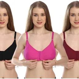 Pack of 3 Women T-Shirt Non Padded Bra-image-2