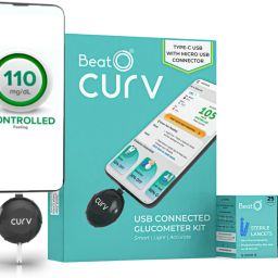 CURV Smartphone | Sugar Test Machine with 25 Strips & 25 Lancets Glucometer-image-0