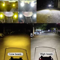automunk Owl Design Dual Color Led Fog Light Led Auxiliary Spot Led Lights Fog Lamp Fog Lamp Car, Motorbike LED (12 V, 25 W) image 4
