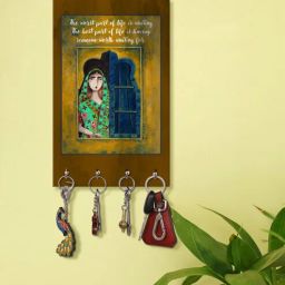 999store The Worst Part Of Life is Waiting Multicolour MDF 4 Hooks Key Holder-picture-12