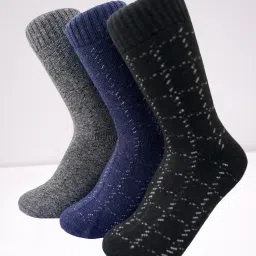 Men Self Design, Solid Mid-Calf/Crew-image-7