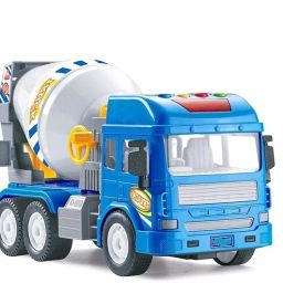 Friction Power Toy Trucks Vehicles Truck Cement Mixer Toy for Kids Light & Sound-picture-4