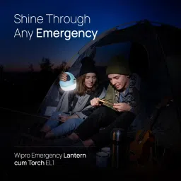 wipro Garnet Rechargable Emergency Light|Fast Charging Type-C | Adjustable Brightness 10 hrs Lantern Emergency Light image 5