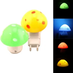 Mushroom Lamp Fish 2 Watt Automatic Night Sensor(Multicolor) (Set of 2) Night Lamp-image-7