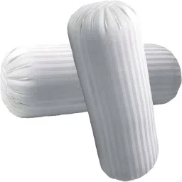 Fluffy Size Polyester Fibre Stripes Bolster Pack of 2-picture-16