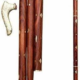 Foldable brown walking sticks with brass handle Walking Stick-9