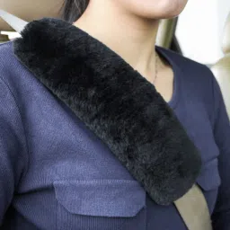 2pc Soft Genuine Sheepskin Wool Auto Seat Belt Cover Seat Belt Cover-image-73