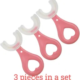 U shaped tooth brush for girls 2-9 yrs age Silicon smooth soft and hygienic Extra Soft Toothbrush-20