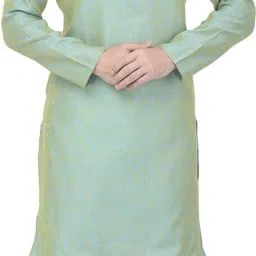 Men Pure Silk Kurta Pyjama Set-image-3