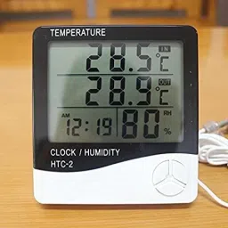 thermomate Digital room thermometer Humidity Meter with Clock LCD Display , indoor RT20 Thermometer image 4