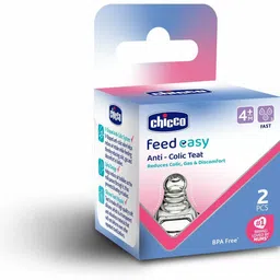 chicco Feed Easy Teat (4m+, Fast) (2 Pcc) - 100 ml-picture-36