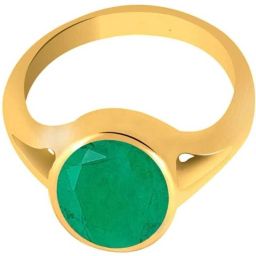 Zinc, Copper, Nickel, Metal Emerald Gold Plated Ring-image-80