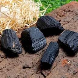 Black Tourmaline Rough 250 gm Regular Angular Quartz Stone-image-6