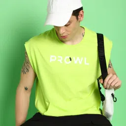Men Printed Round Neck Cotton Blend Light Green T-Shirt-image-36