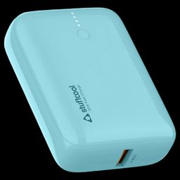 stuffcool Palm Smallest 10000 mAh 22.5W Fast Charging Power Bank (1 Type A and 1 Type C Ports, LED Indicator, Blue)-0