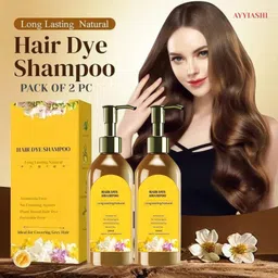 ayyiashi Hair Dye Shampoo For Women And Men Pack Of 2 , BLACK-picture-0